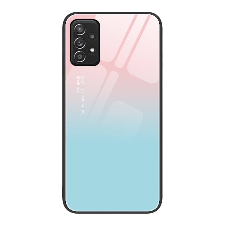 Custodia per telefono in vetro verniciato colorato, For Samsung Galaxy A52