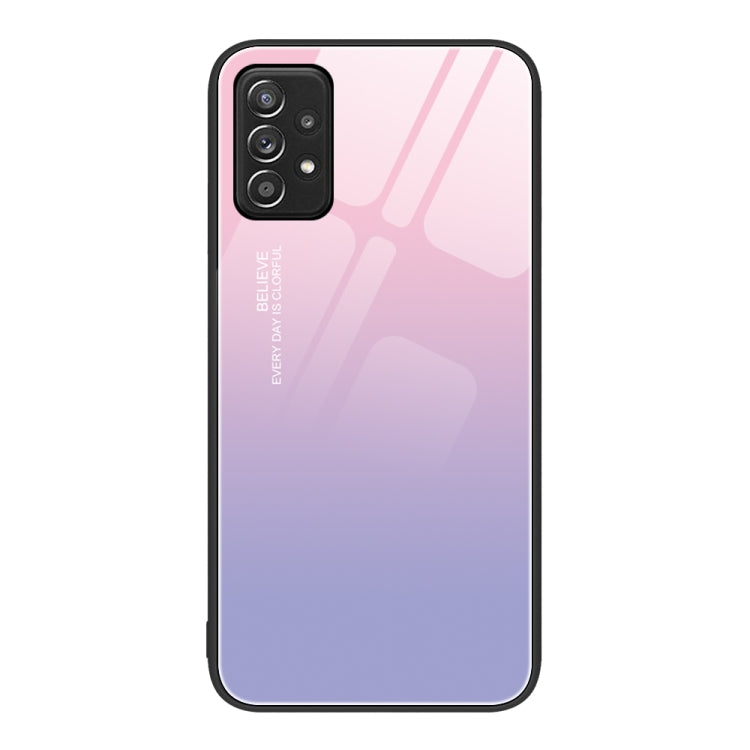 Custodia per telefono in vetro verniciato colorato, For Samsung Galaxy A52