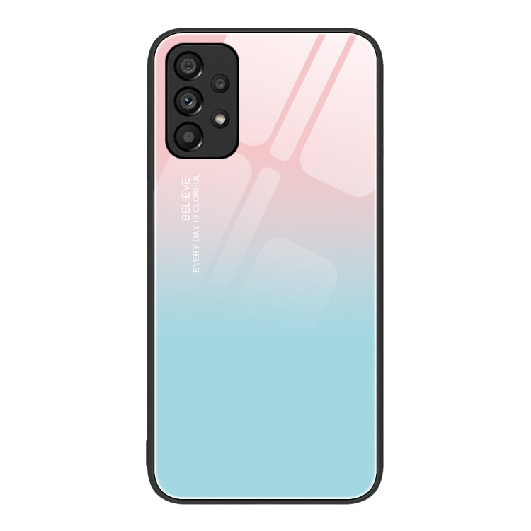 Custodia per telefono in vetro verniciato colorato, For Samsung Galaxy A53