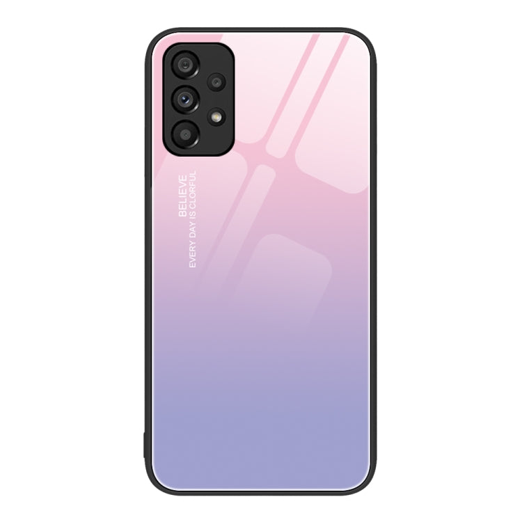 Custodia per telefono in vetro verniciato colorato, For Samsung Galaxy A53