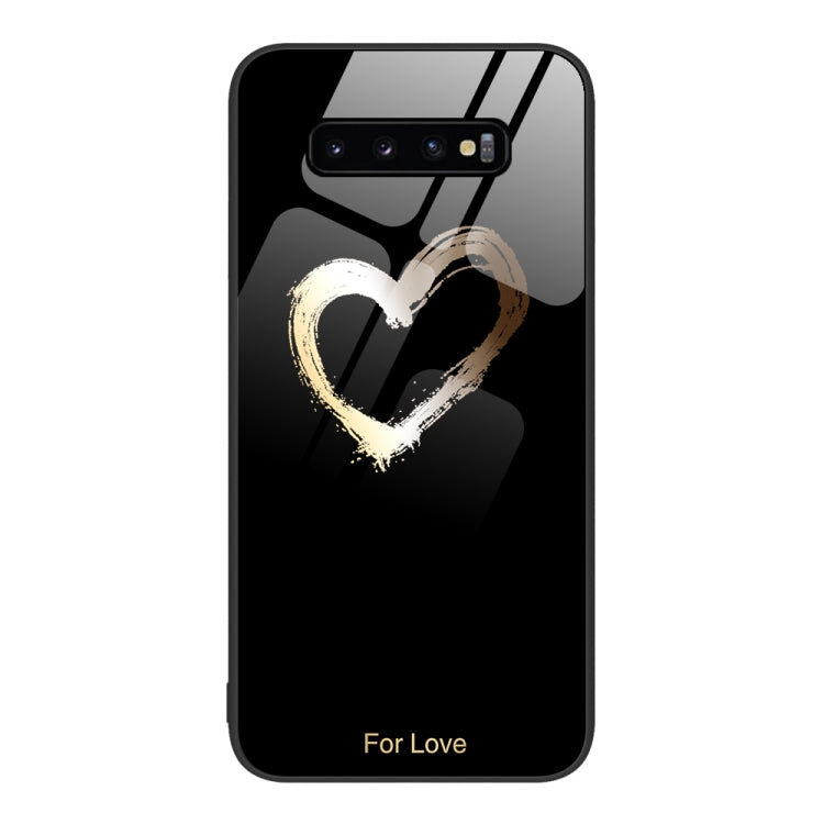 Custodia per telefono in vetro verniciato colorato, For Samsung Galaxy S10+