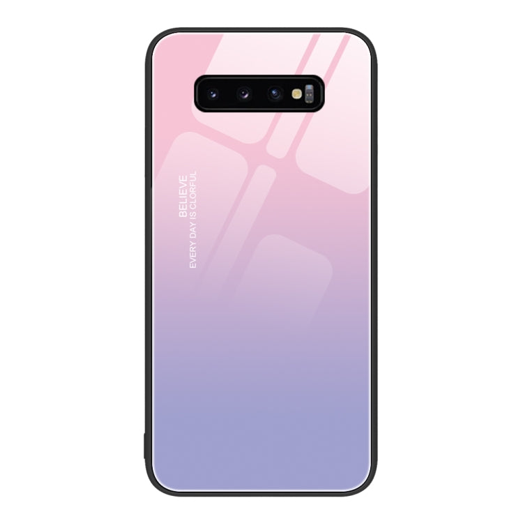 Custodia per telefono in vetro verniciato colorato, For Samsung Galaxy S10+