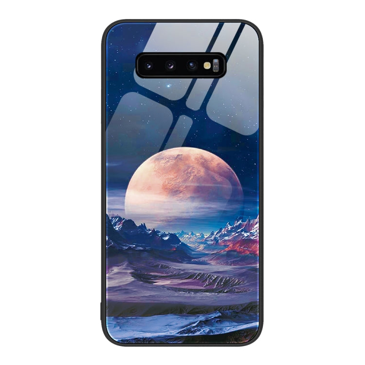 Custodia per telefono in vetro verniciato colorato, For Samsung Galaxy S10+