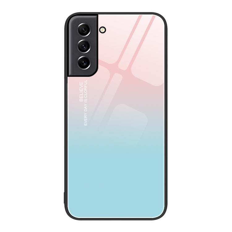 Custodia per telefono in vetro verniciato colorato, For Samsung Galaxy S21 5G