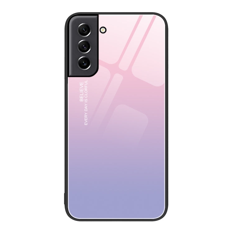 Custodia per telefono in vetro verniciato colorato, For Samsung Galaxy S21 5G
