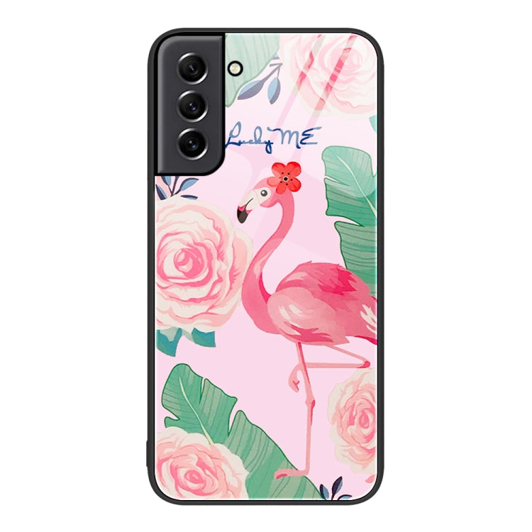 Custodia per telefono in vetro verniciato colorato, For Samsung Galaxy S21 5G