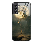 Custodia per telefono in vetro verniciato colorato, For Samsung Galaxy S21 5G