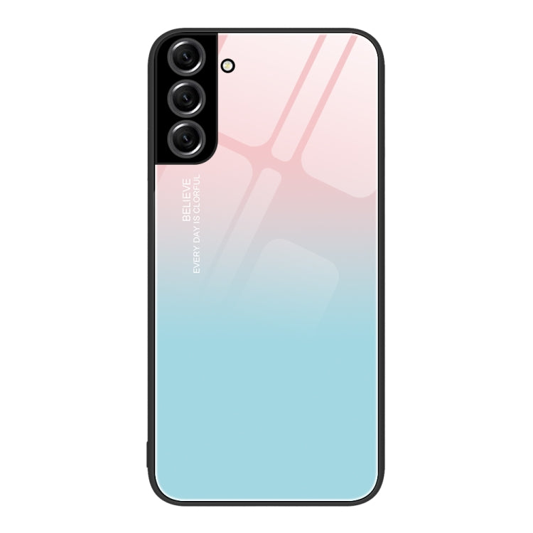 Custodia per telefono in vetro verniciato colorato, For Samsung Galaxy S22+ 5G
