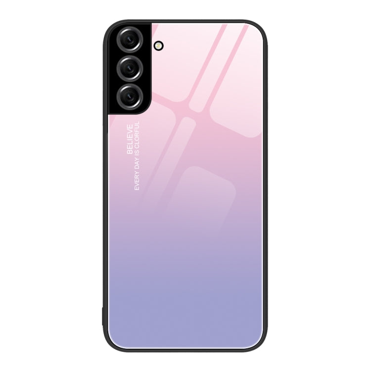 Custodia per telefono in vetro verniciato colorato, For Samsung Galaxy S22+ 5G
