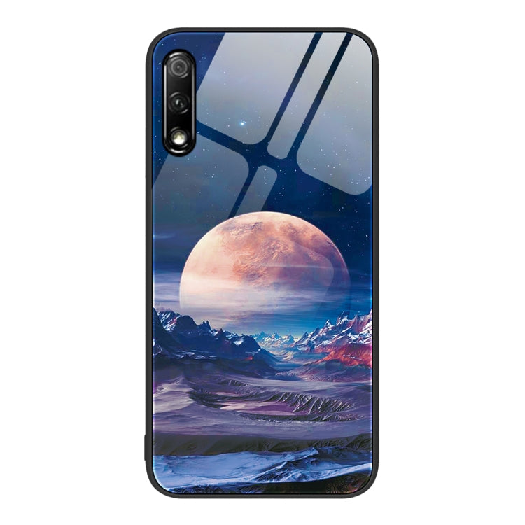 Custodia per telefono in vetro verniciato colorato, For Honor 9X