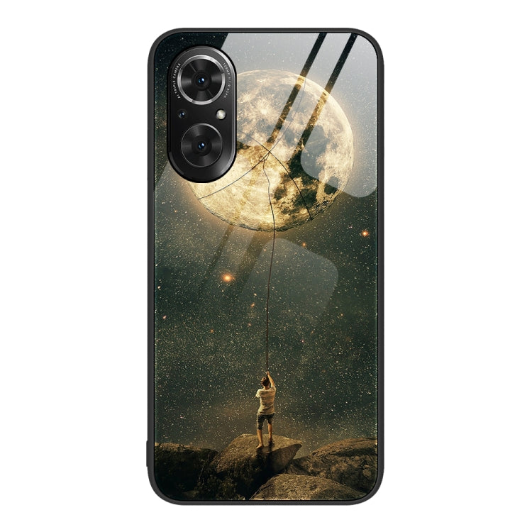 Custodia per telefono in vetro verniciato colorato, For Honor 50 SE