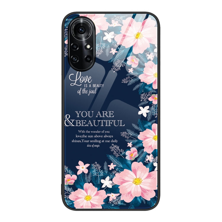 Custodia per telefono in vetro verniciato colorato, For Huawei nova 8 Pro 4G