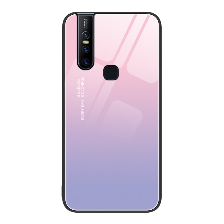 Custodia per telefono in vetro verniciato colorato, For vivo V15