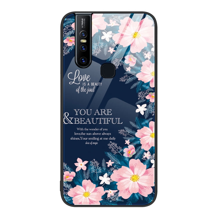Custodia per telefono in vetro verniciato colorato, For vivo V15