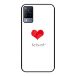 Custodia per telefono in vetro verniciato colorato, For vivo V21