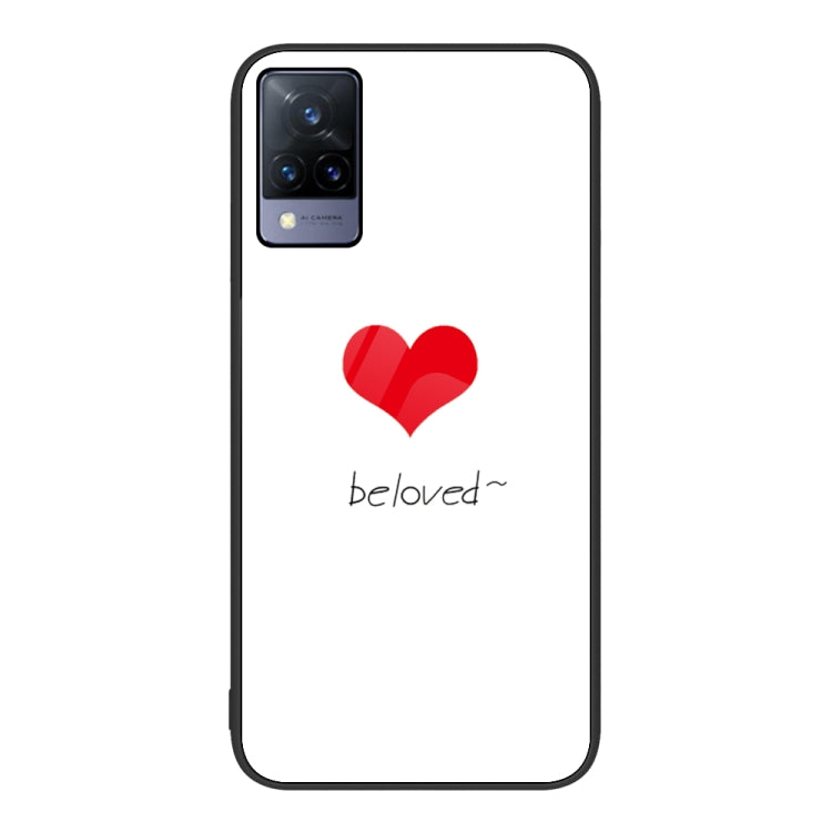 Custodia per telefono in vetro verniciato colorato, For vivo V21