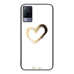 Custodia per telefono in vetro verniciato colorato, For vivo V21