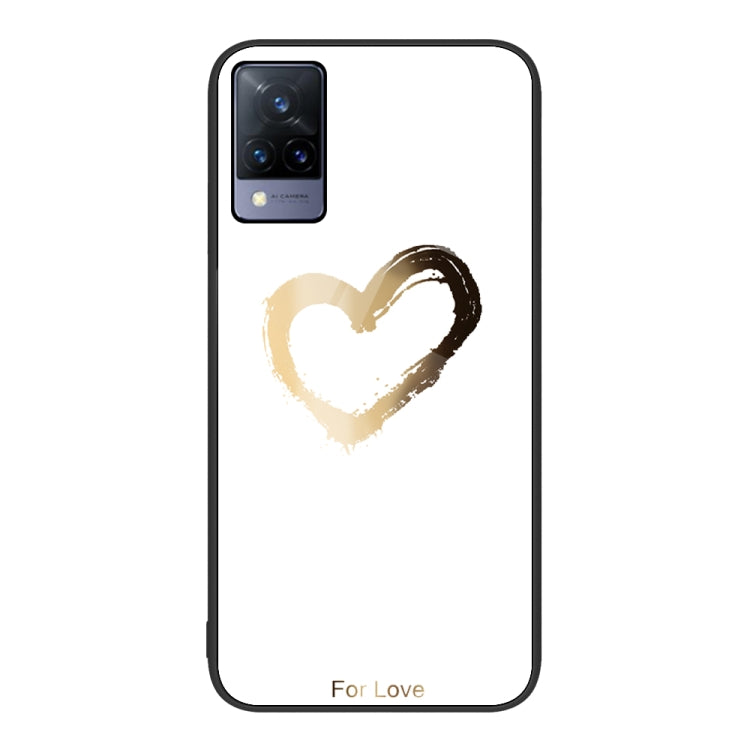 Custodia per telefono in vetro verniciato colorato, For vivo V21