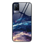 Custodia per telefono in vetro verniciato colorato, For vivo V21