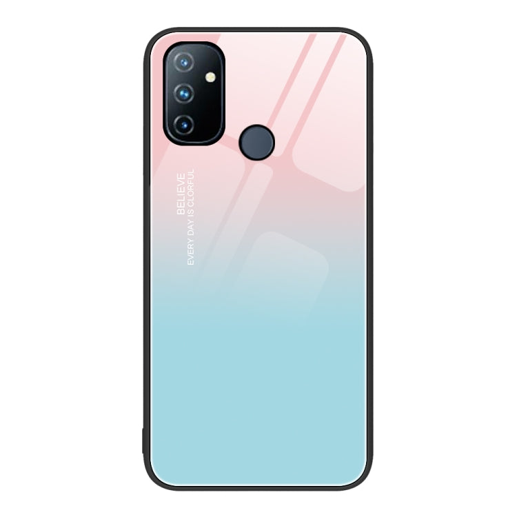 Custodia per telefono in vetro verniciato colorato, For OnePlus Nord N100