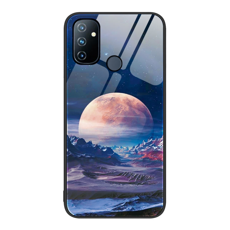 Custodia per telefono in vetro verniciato colorato, For OnePlus Nord N100
