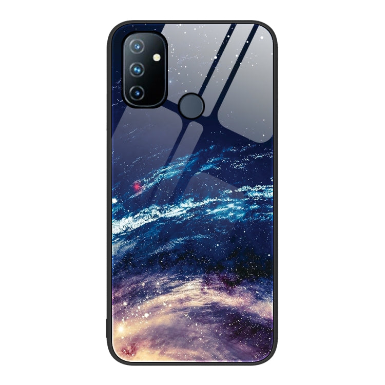 Custodia per telefono in vetro verniciato colorato, For OnePlus Nord N100