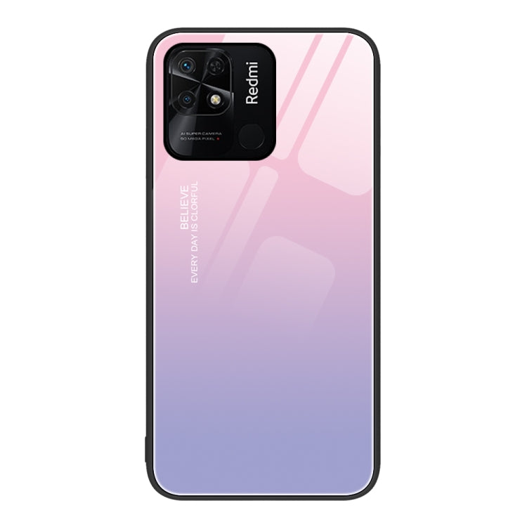 Custodia per telefono in vetro verniciato colorato, For Xiaomi Redmi 10C