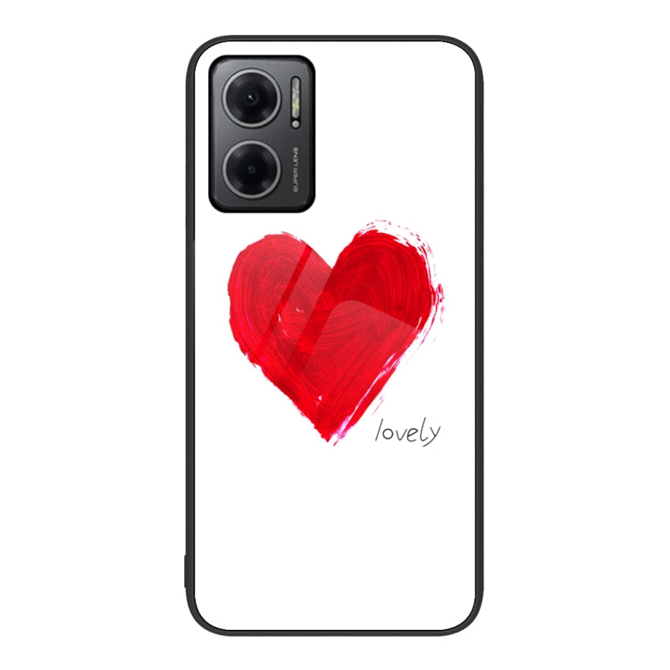 Custodia per telefono in vetro verniciato colorato, For Xiaomi Redmi Note 11E