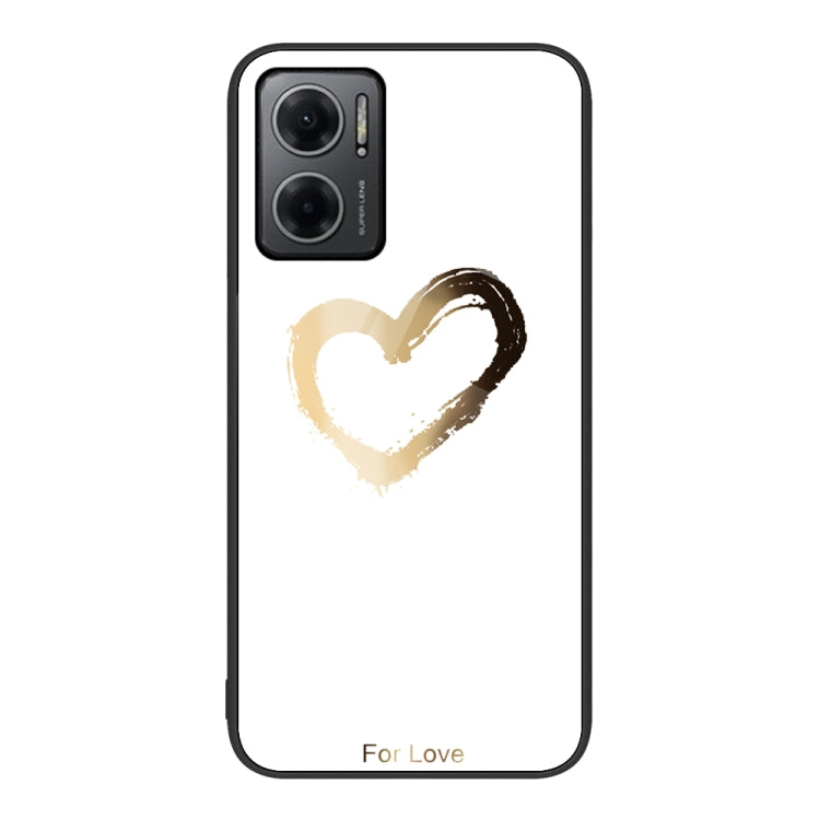 Custodia per telefono in vetro verniciato colorato, For Xiaomi Redmi Note 11E