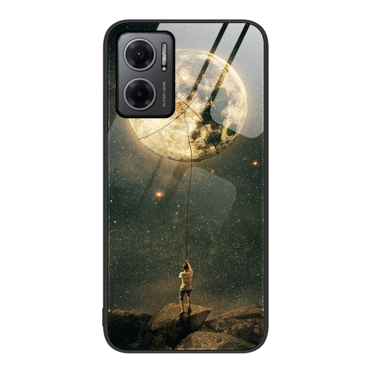 Custodia per telefono in vetro verniciato colorato, For Xiaomi Redmi Note 11E