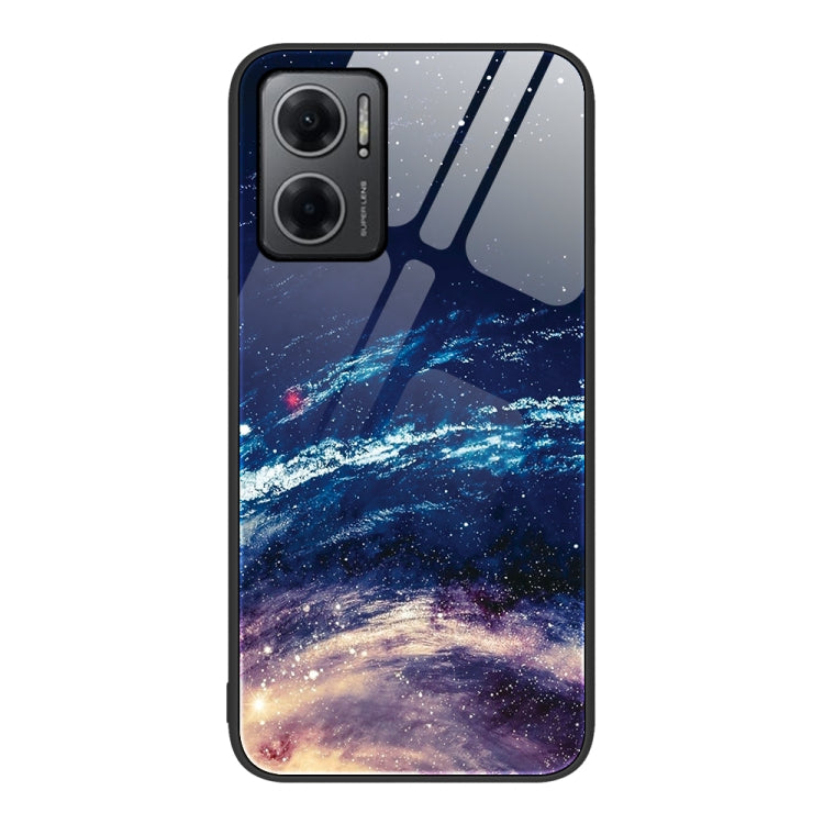 Custodia per telefono in vetro verniciato colorato, For Xiaomi Redmi Note 11E