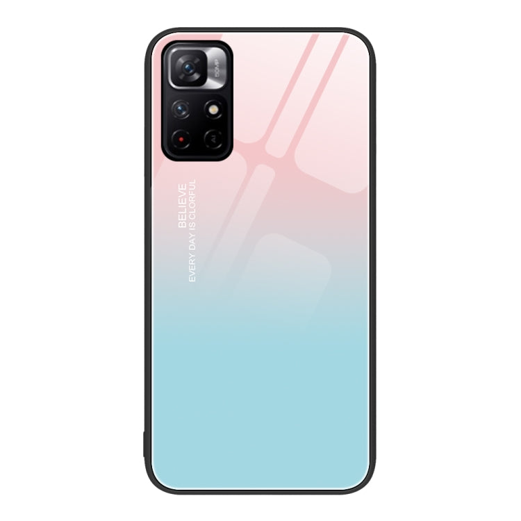 Custodia per telefono in vetro verniciato colorato, For Xiaomi Redmi Note 11 5G