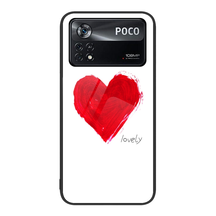 Custodia per telefono in vetro verniciato colorato, For Xiaomi Poco X4 Pro 5G