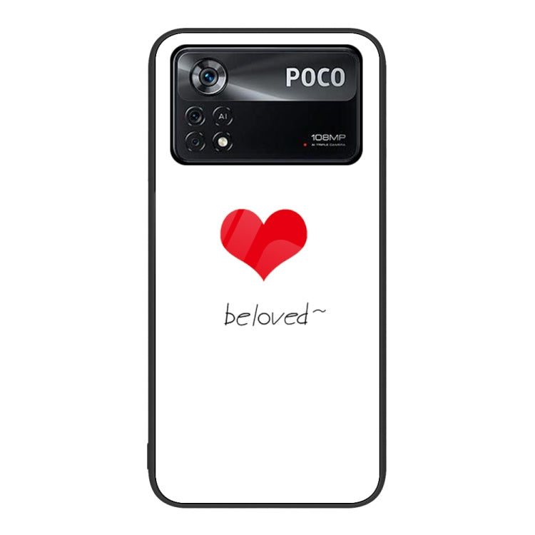 Custodia per telefono in vetro verniciato colorato, For Xiaomi Poco X4 Pro 5G