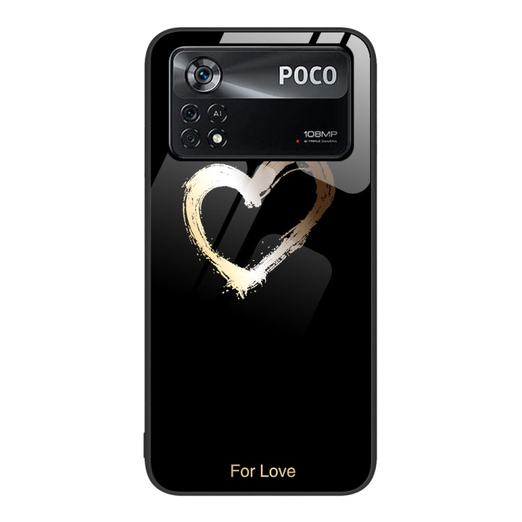 Custodia per telefono in vetro verniciato colorato, For Xiaomi Poco X4 Pro 5G
