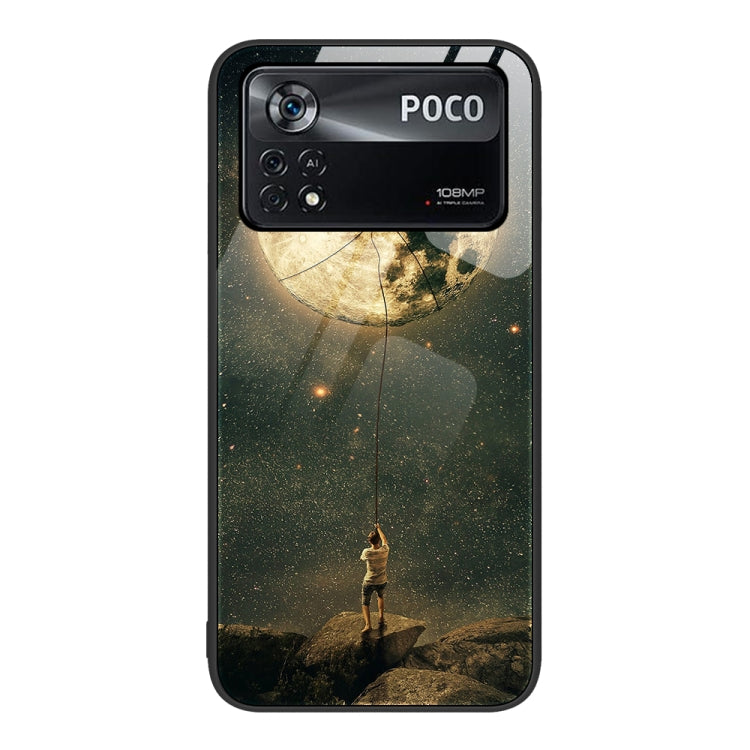 Custodia per telefono in vetro verniciato colorato, For Xiaomi Poco X4 Pro 5G
