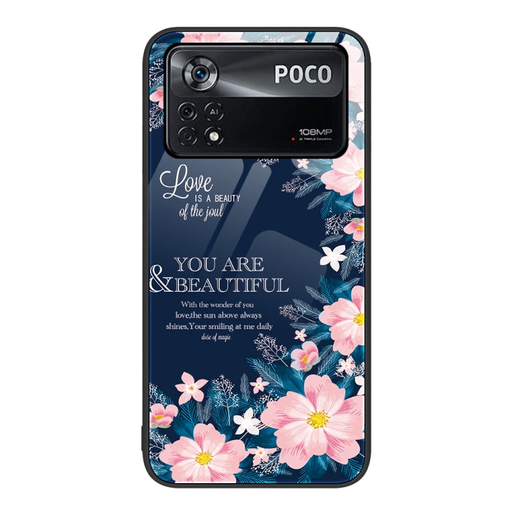 Custodia per telefono in vetro verniciato colorato, For Xiaomi Poco X4 Pro 5G