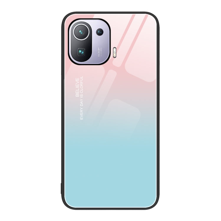 Custodia per telefono in vetro verniciato colorato, For Xiaomi Mi 11 Pro