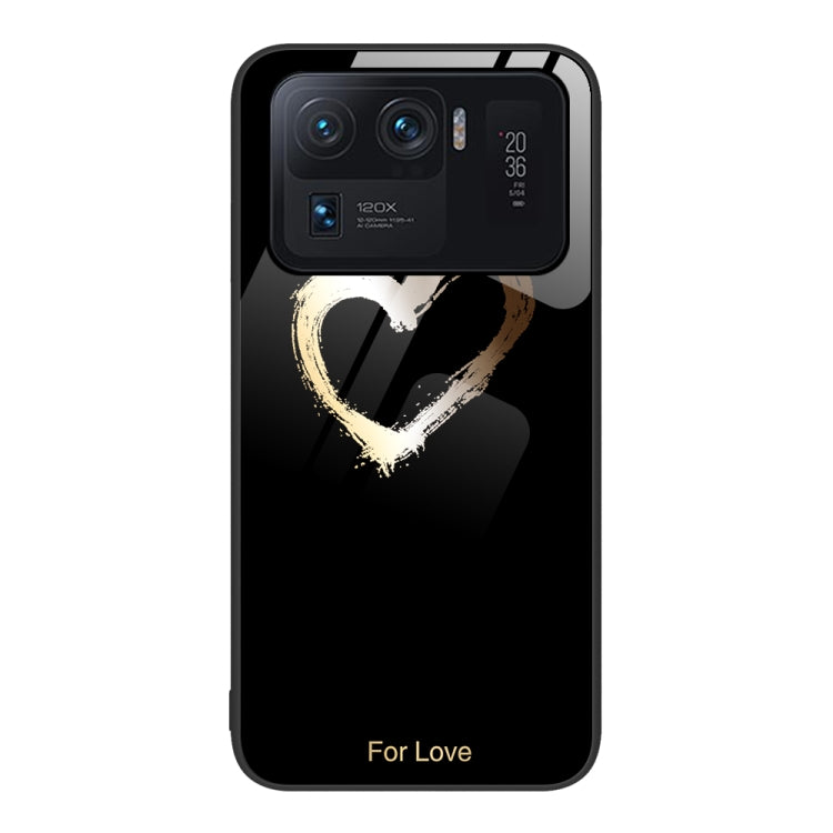 Custodia per telefono in vetro verniciato colorato, For Xiaomi Mi 11 Ultra