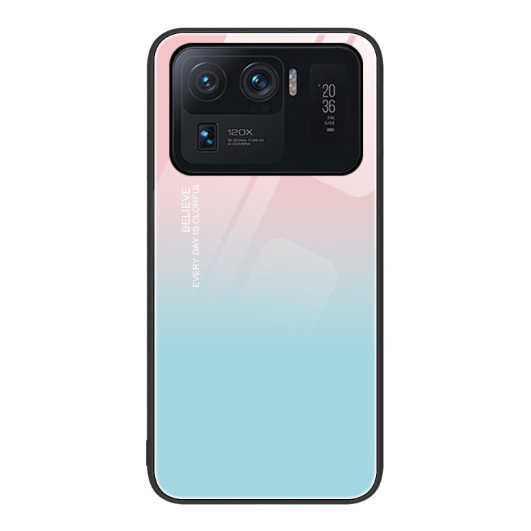 Custodia per telefono in vetro verniciato colorato, For Xiaomi Mi 11 Ultra