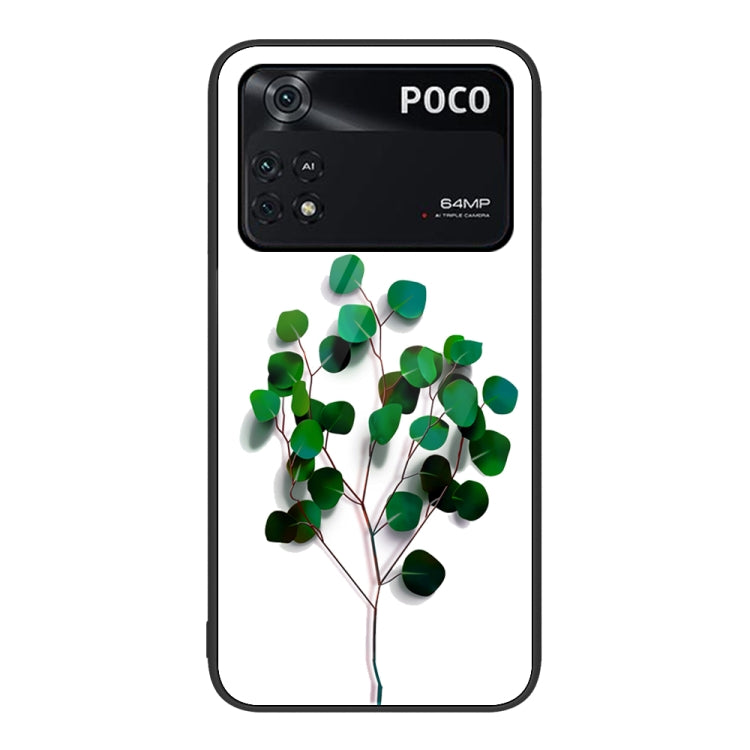 Custodia per telefono in vetro verniciato colorato, For Xiaomi Poco M4 Pro