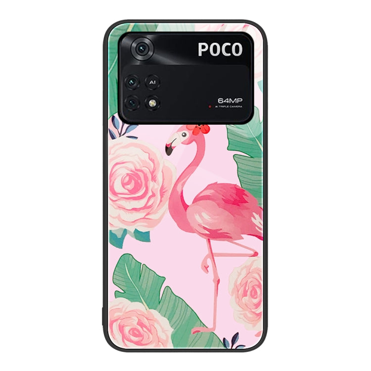 Custodia per telefono in vetro verniciato colorato, For Xiaomi Poco M4 Pro