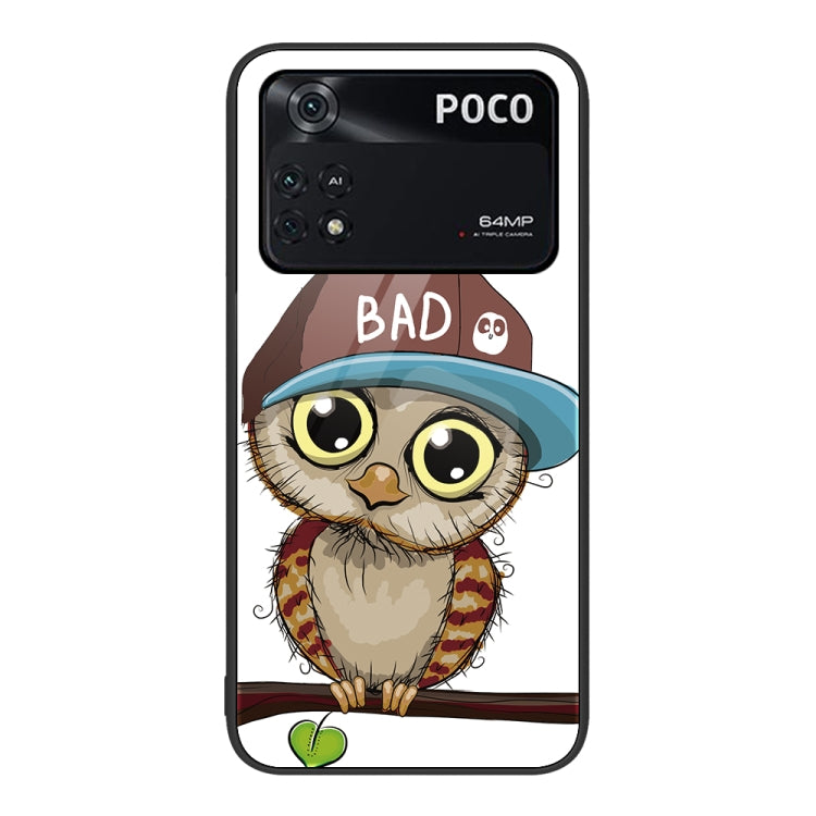 Custodia per telefono in vetro verniciato colorato, For Xiaomi Poco M4 Pro