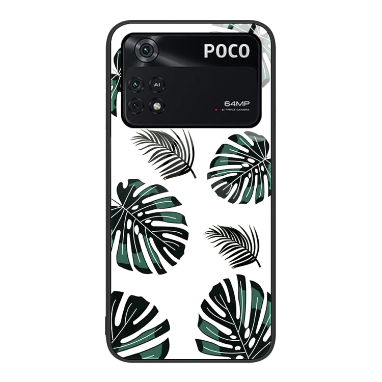 Custodia per telefono in vetro verniciato colorato, For Xiaomi Poco M4 Pro