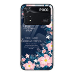 Custodia per telefono in vetro verniciato colorato, For Xiaomi Poco M4 Pro