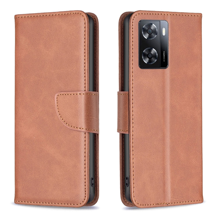 Custodia per telefono in pelle con trama in pelle di agnello, For Motorola Moto G42 4G, For Motorola Moto G62, For Nothing Phone 1, For OPPO A57 4G