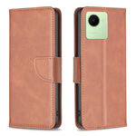 Custodia per telefono in pelle con trama in pelle di agnello, For Realme C30