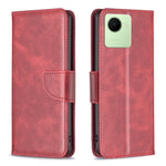 Custodia per telefono in pelle con trama in pelle di agnello, For Realme C30