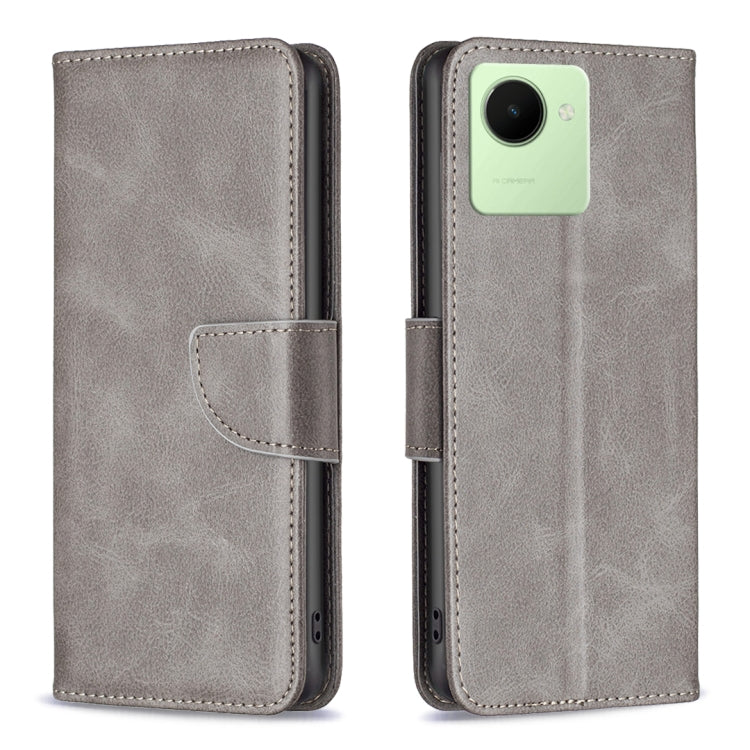 Custodia per telefono in pelle con trama in pelle di agnello, For Realme C30
