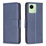 Custodia per telefono in pelle con trama in pelle di agnello, For Realme C30